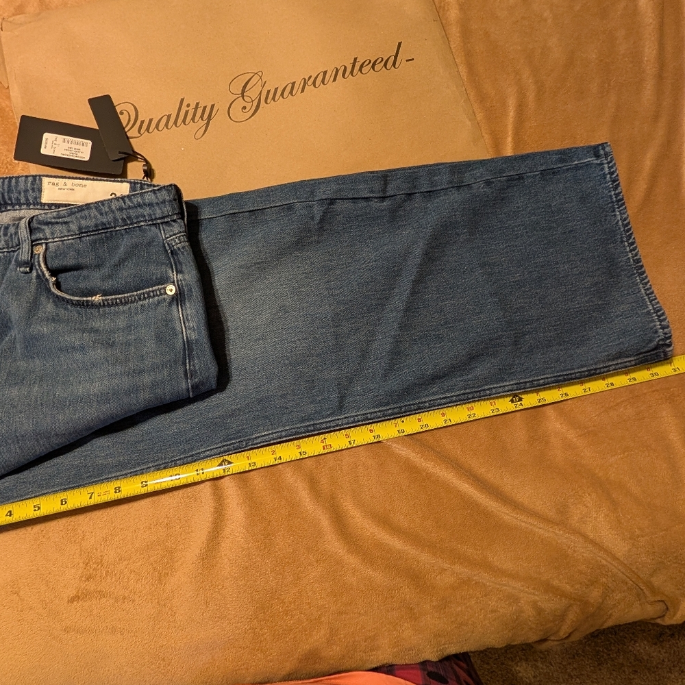 Authentic Rag & Bone® NWT Stylish Logan mid-rise blue jeans - Picture 10 of 15